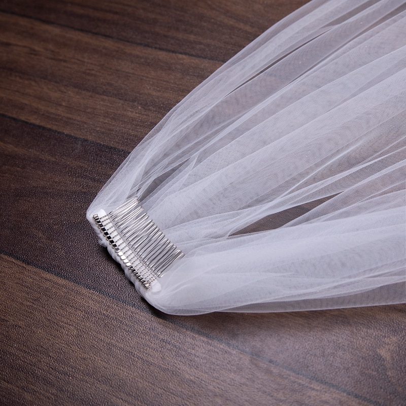 Wholesale Soft Tulle 3Meter 5Meter White Ivory Voile Mariee Long Wedding Veil With Metal Comb Bridal Headwear Vestido De Noiva