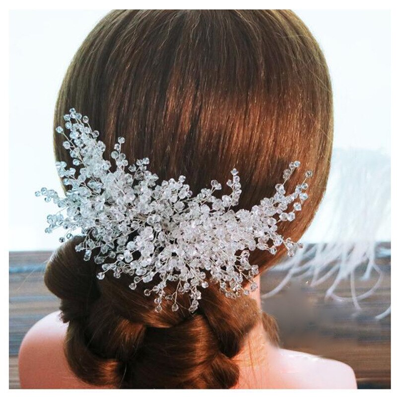 2020 Elegant Wedding Bridal Hair Accessories Jewelry Handmade Crystal Rhinestone Bridal Party Prom Pageant Hair Comb Hairpins