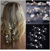 Crystal Headbands Wedding Hair Accessories Handmade Floral Pearl Rhinestone Headwear Hair Ornament For Bride Girls