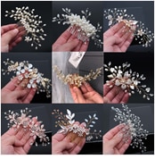 Crystal Headbands Wedding Hair Accessories Handmade Floral Pearl Rhinestone Headwear Hair Ornament For Bride Girls