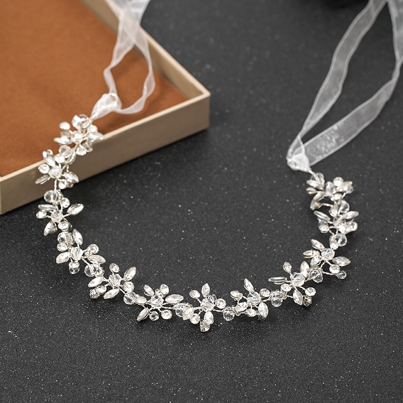 Fashion Silver Color Headbands For Handmade Crystal Rhinestone Tiaras Hairbands Wedding Hair Accessories