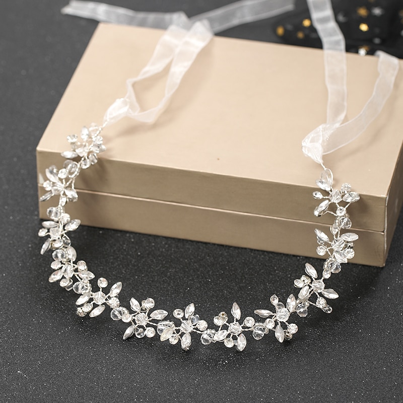 Fashion Silver Color Headbands For Handmade Crystal Rhinestone Tiaras Hairbands Wedding Hair Accessories