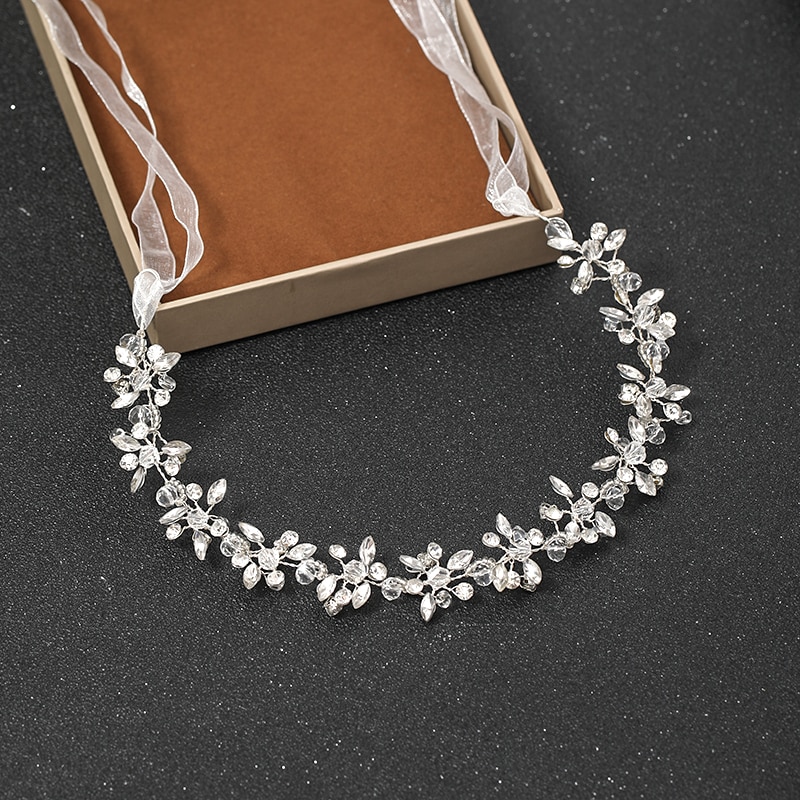 Fashion Silver Color Headbands For Handmade Crystal Rhinestone Tiaras Hairbands Wedding Hair Accessories