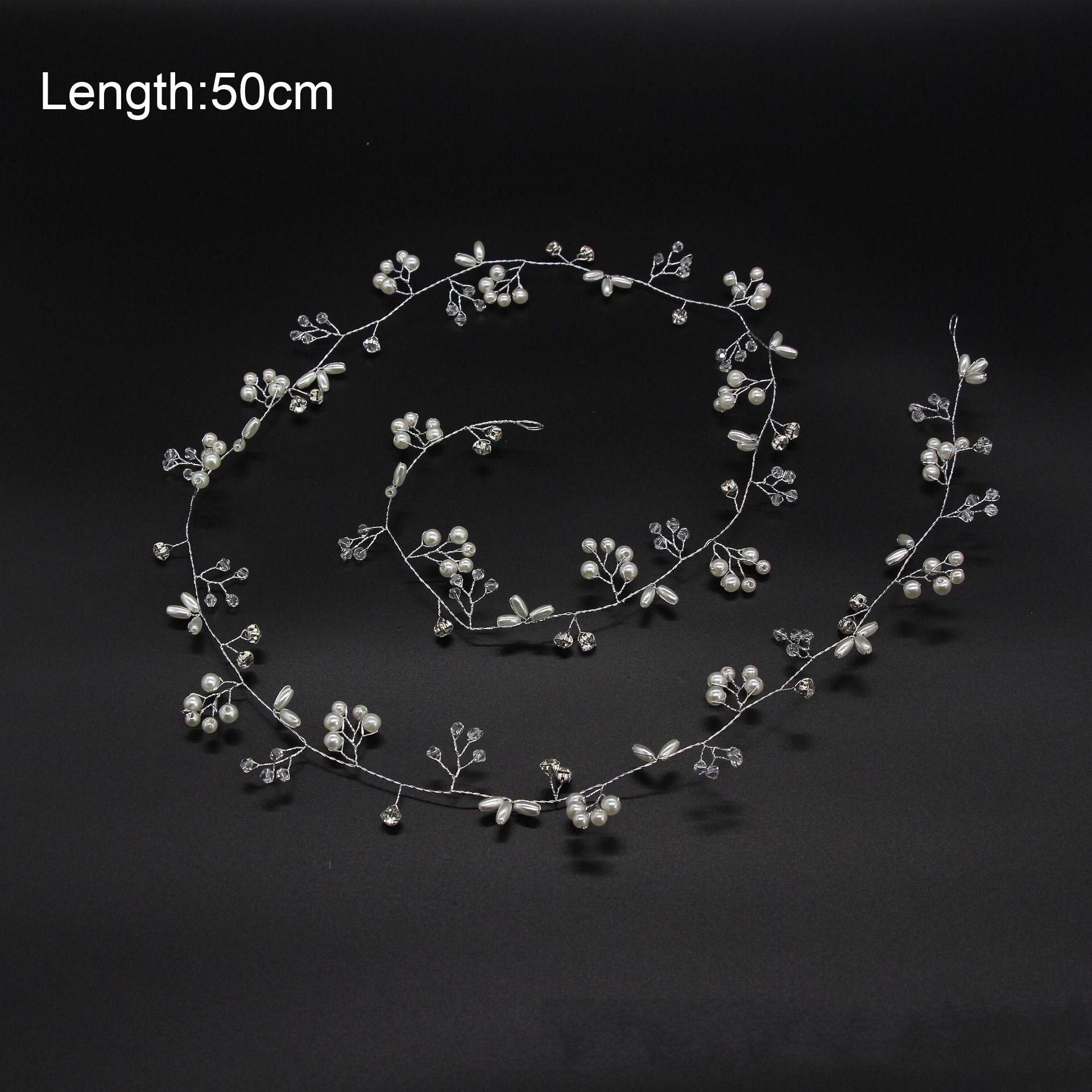 Crystal Pearl Bridal Tiaras Hairbands Hairpins Bridesmaid Diamante Hair Vine Accessories Wedding Jewelry Headwear for Girls 2021